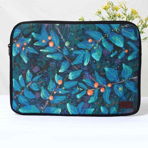 Tree Leaves With Fruits Printed Laptop Sleeve/Cover 15.6 inch